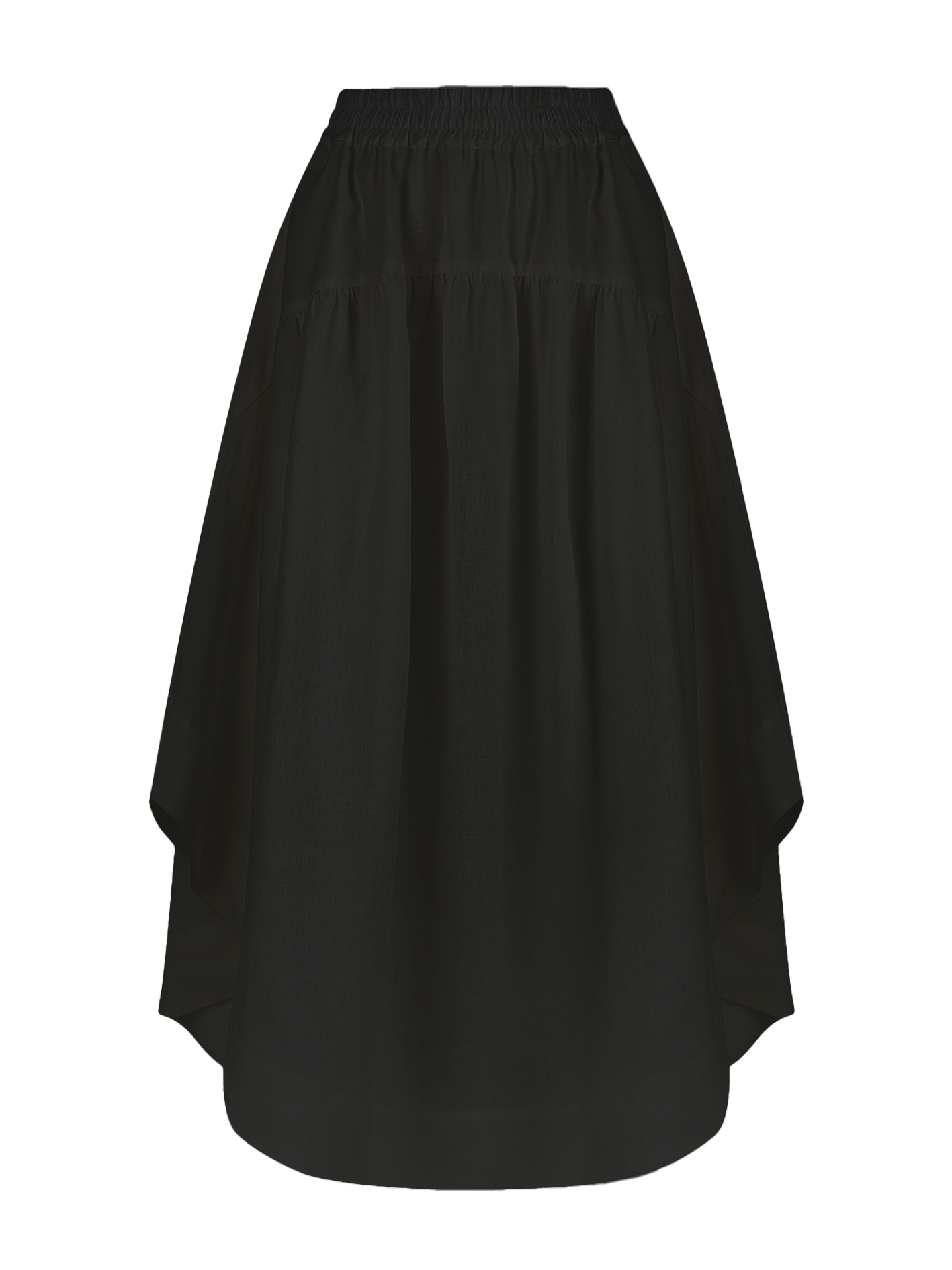 Gathered Linen Circle Skirt