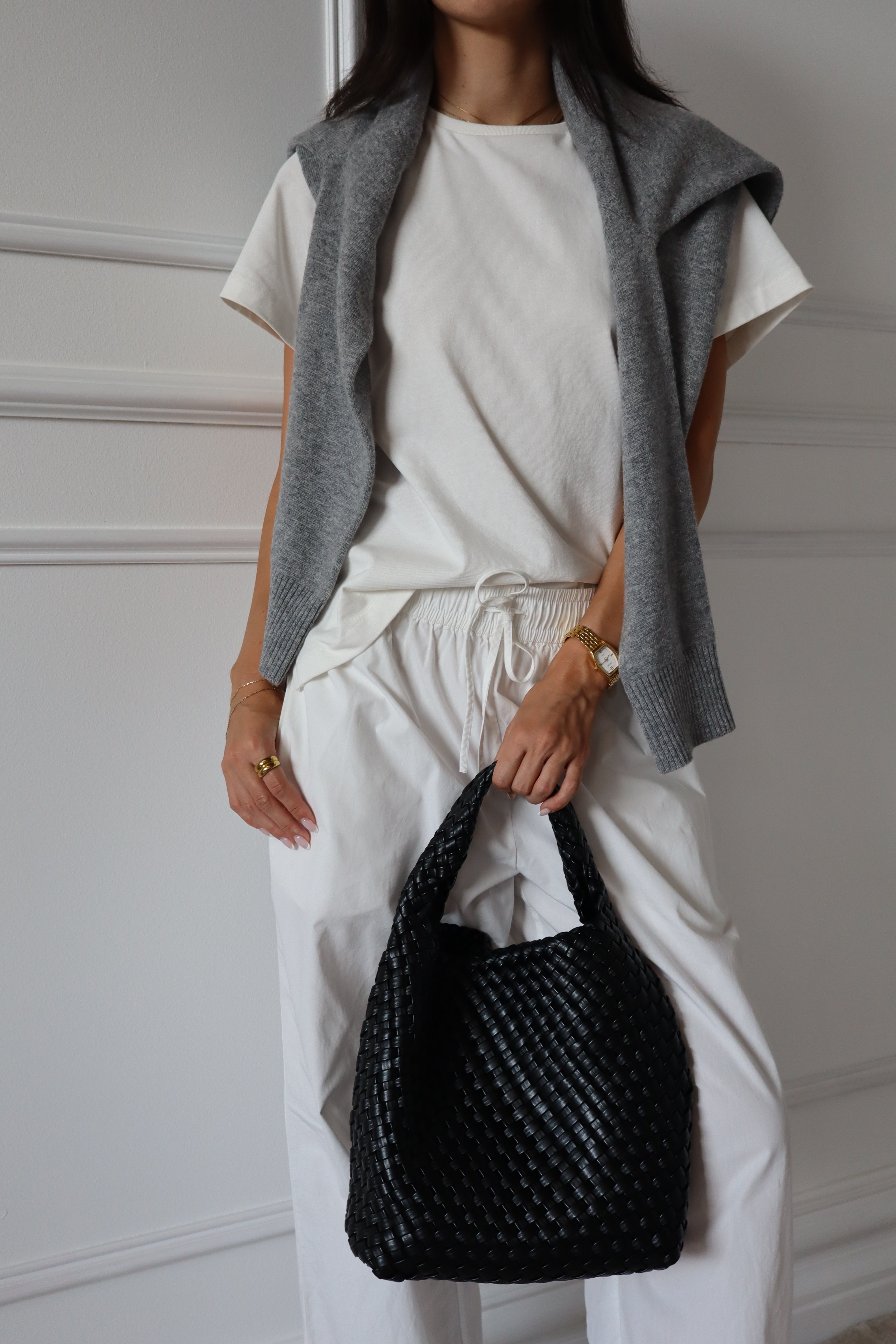 SELFE Celeste Tee in White styled with the Adeline Pant – modern wardrobe foundation