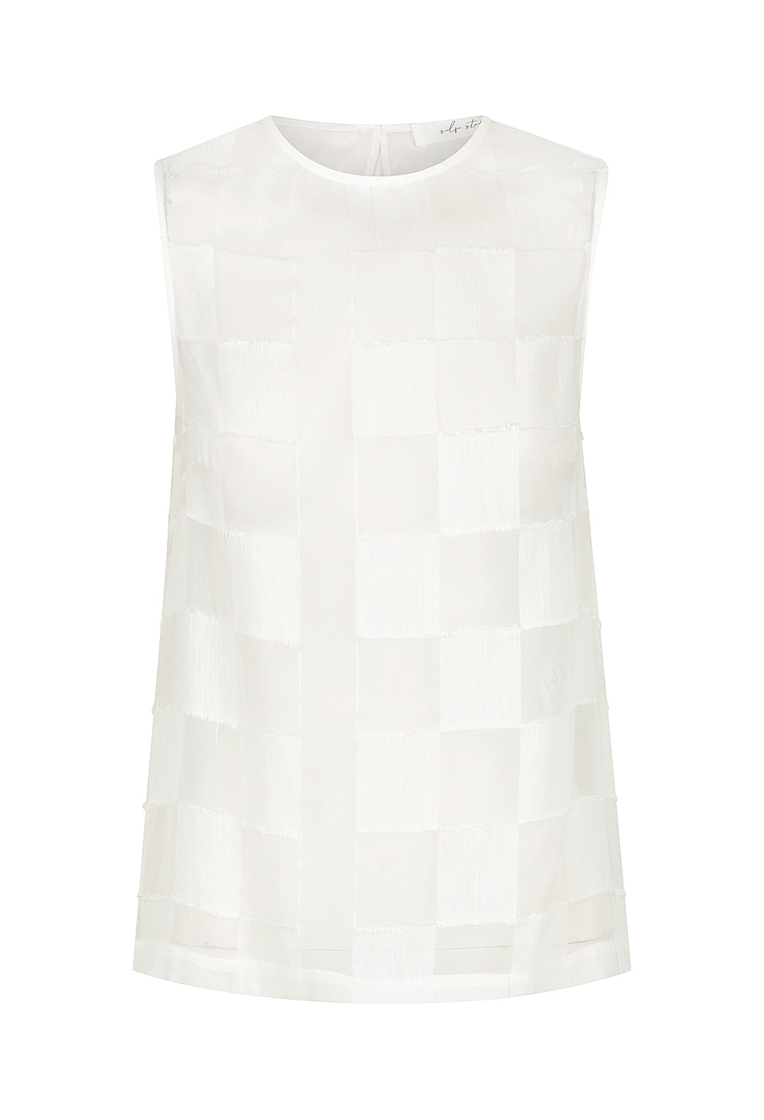 Silk Linen Check Tank