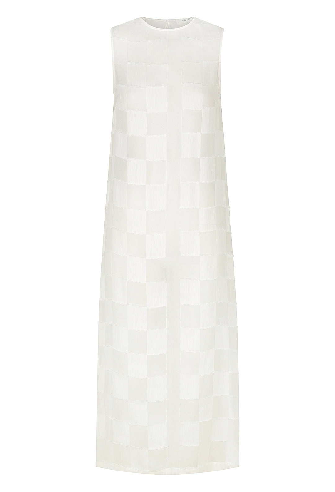 Silk Linen Check Dress
