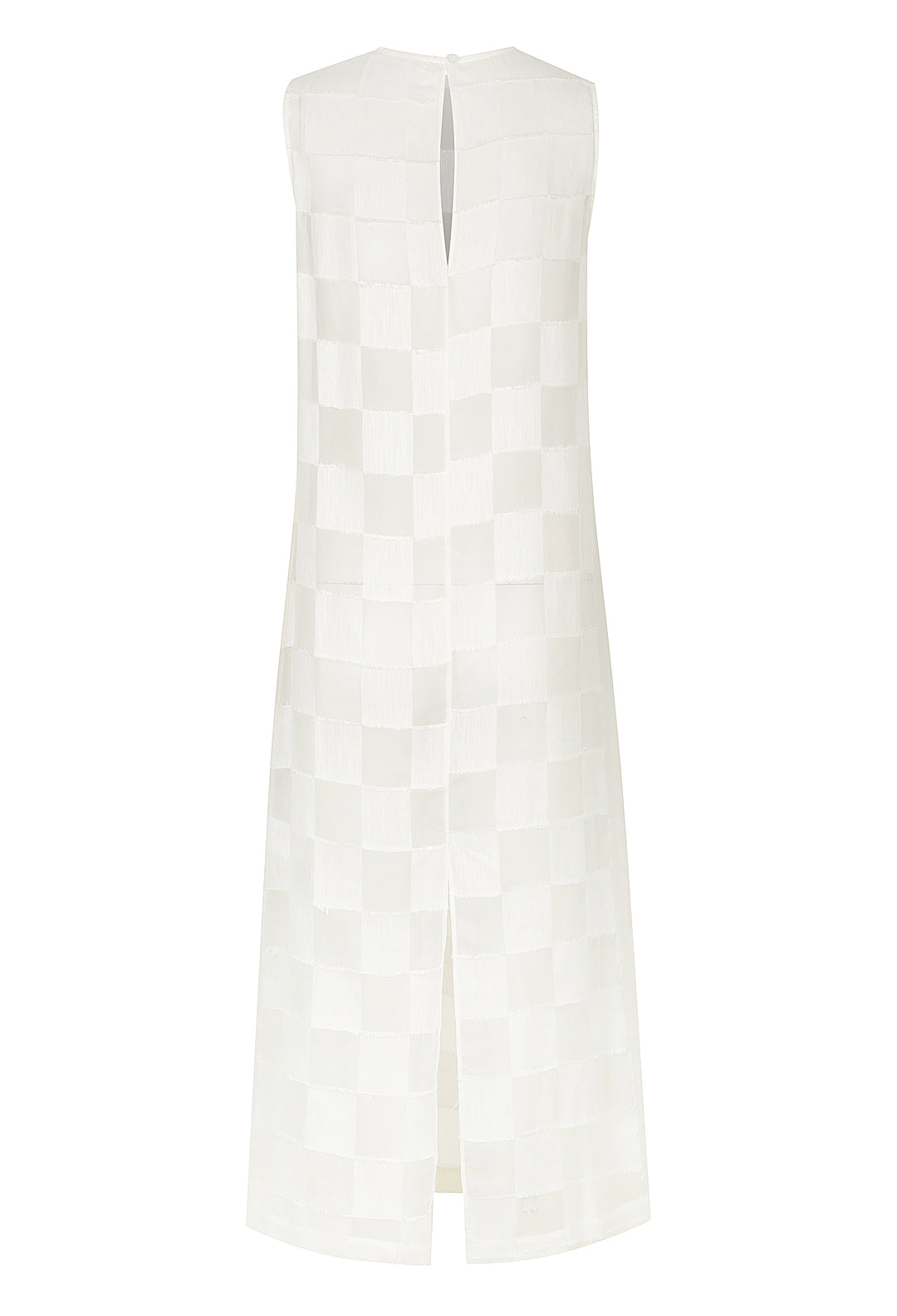 Silk Linen Check Dress