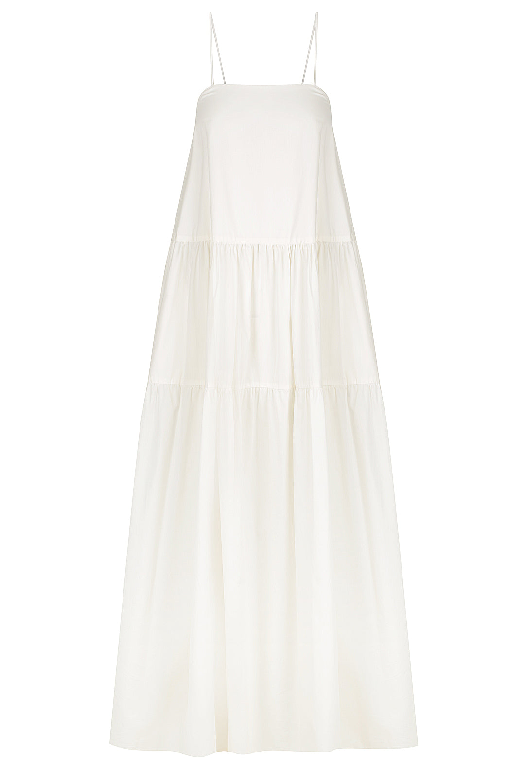 Cotton Gathered Maxi Dress