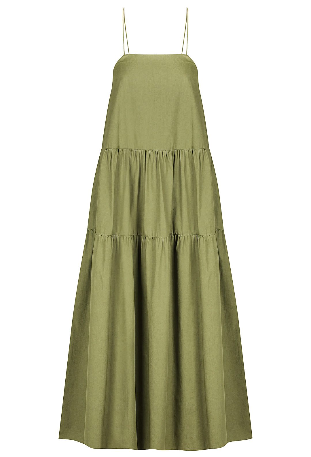 Cotton Gathered Maxi Dress