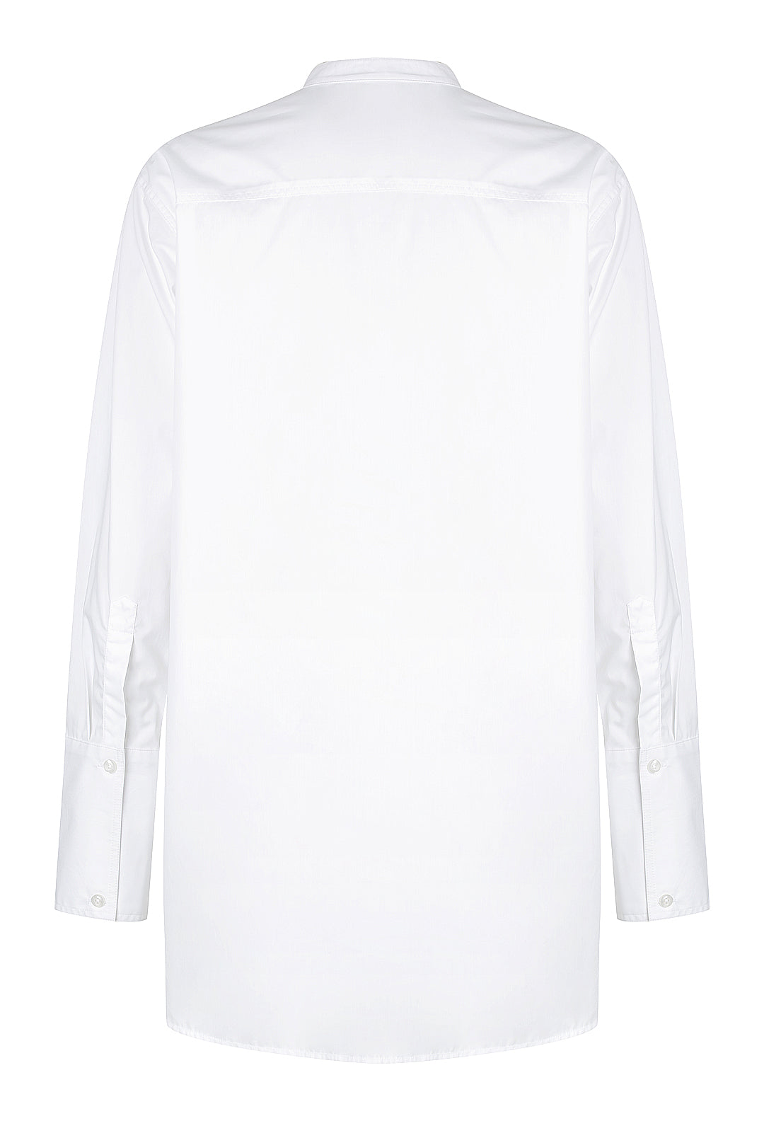 Collarless long sleeve shirt