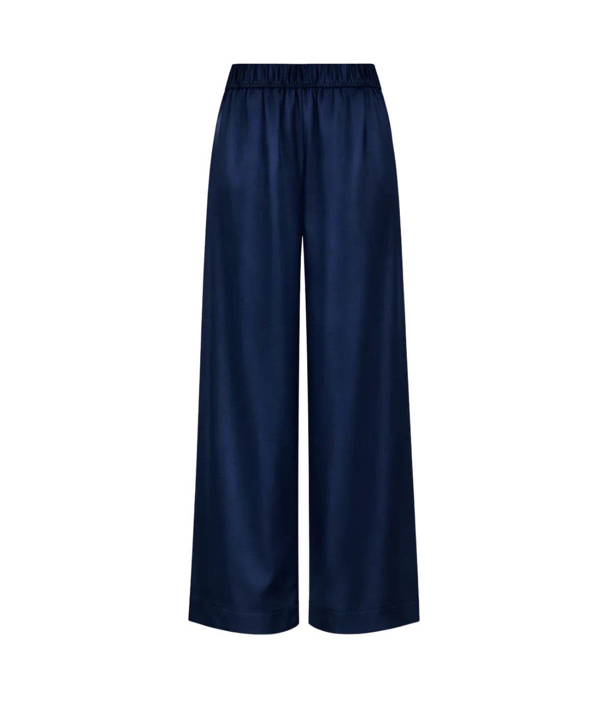 SELFE Adeline Pant in Midnight – ghost view of tailored wide-leg pant with refined silhouette