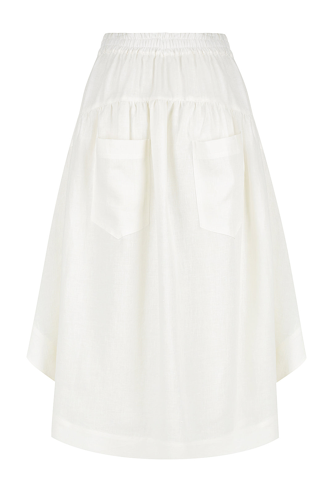 Gathered Linen Circle Skirt