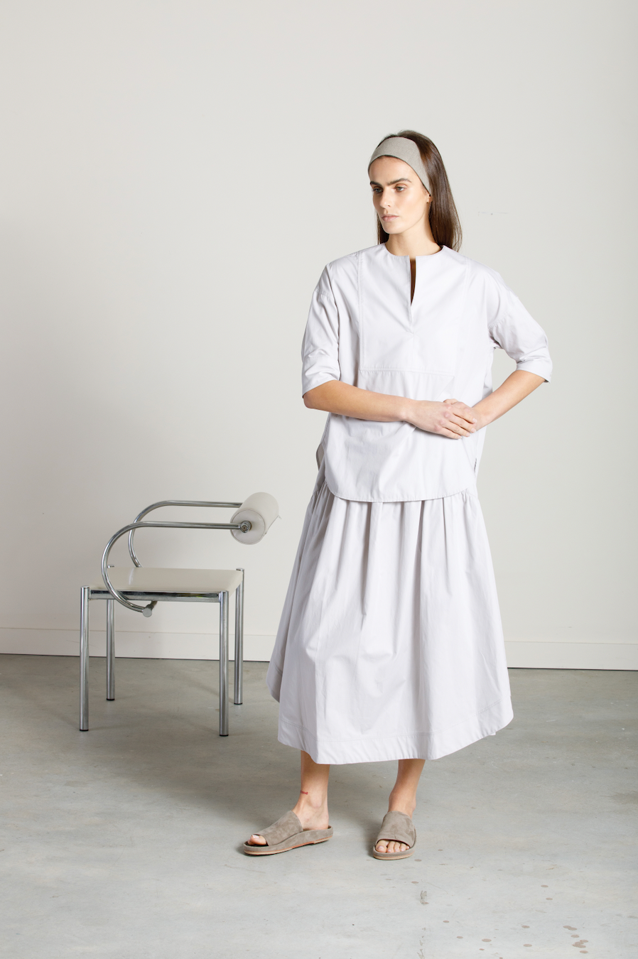 Cotton Gathered Circle Skirt