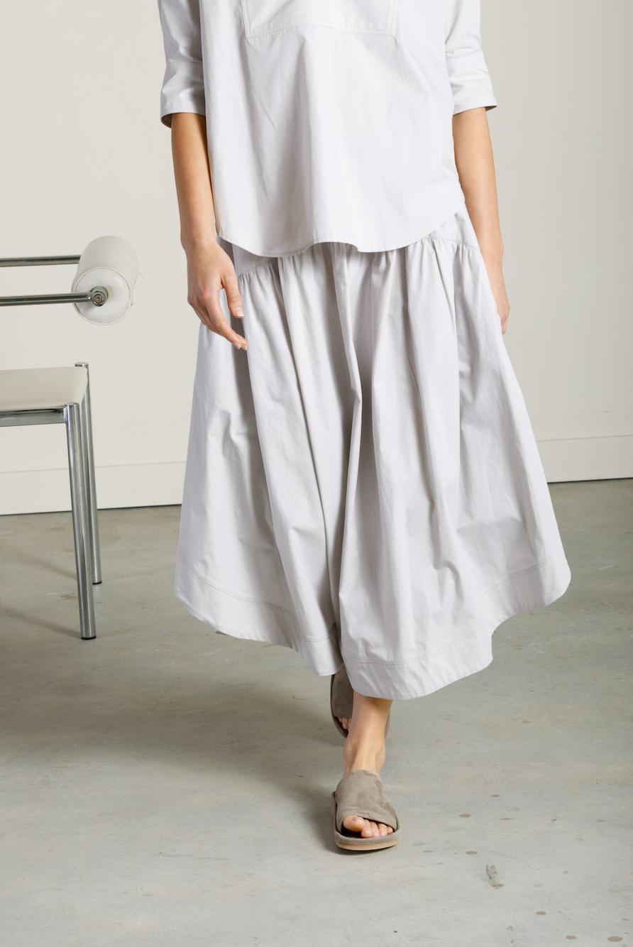 Cotton Gathered Circle Skirt