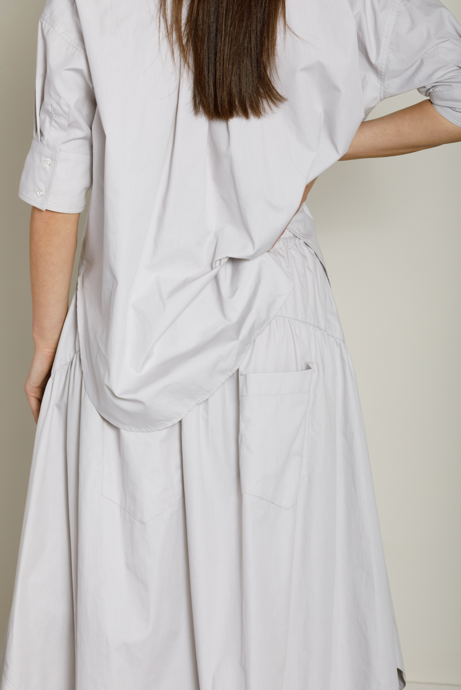 Cotton Gathered Circle Skirt