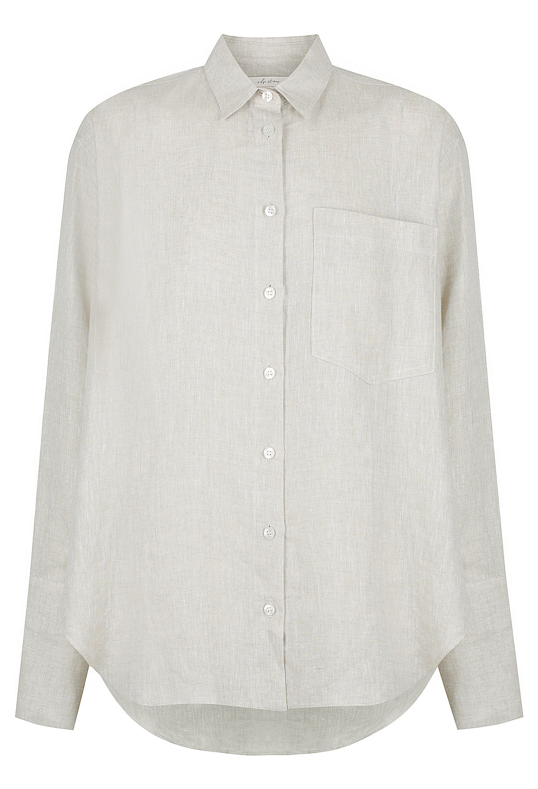 Long Sleeve Linen Pocket Shirt