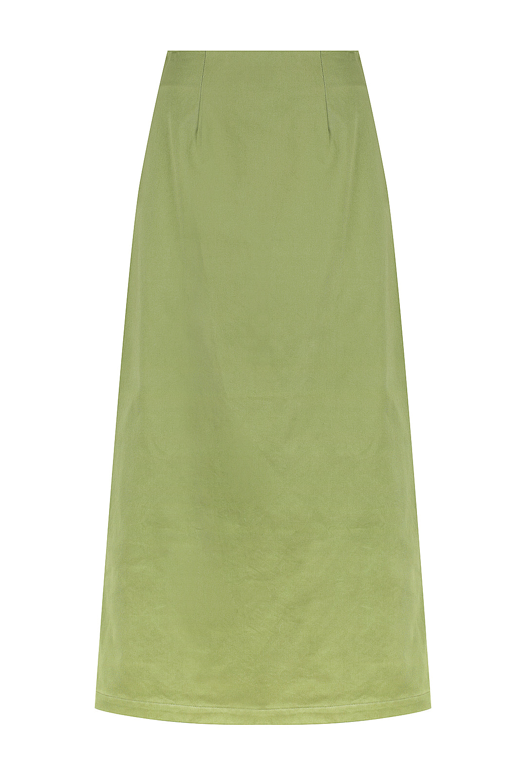 Cotton Canvas Midi Skirt