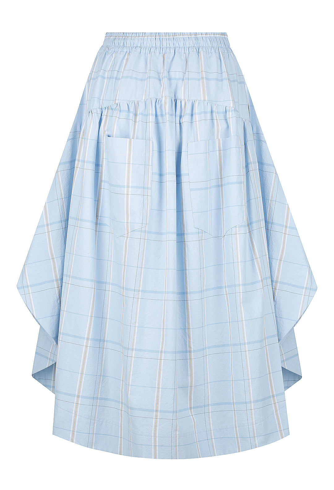 Check Gathered Circle Skirt