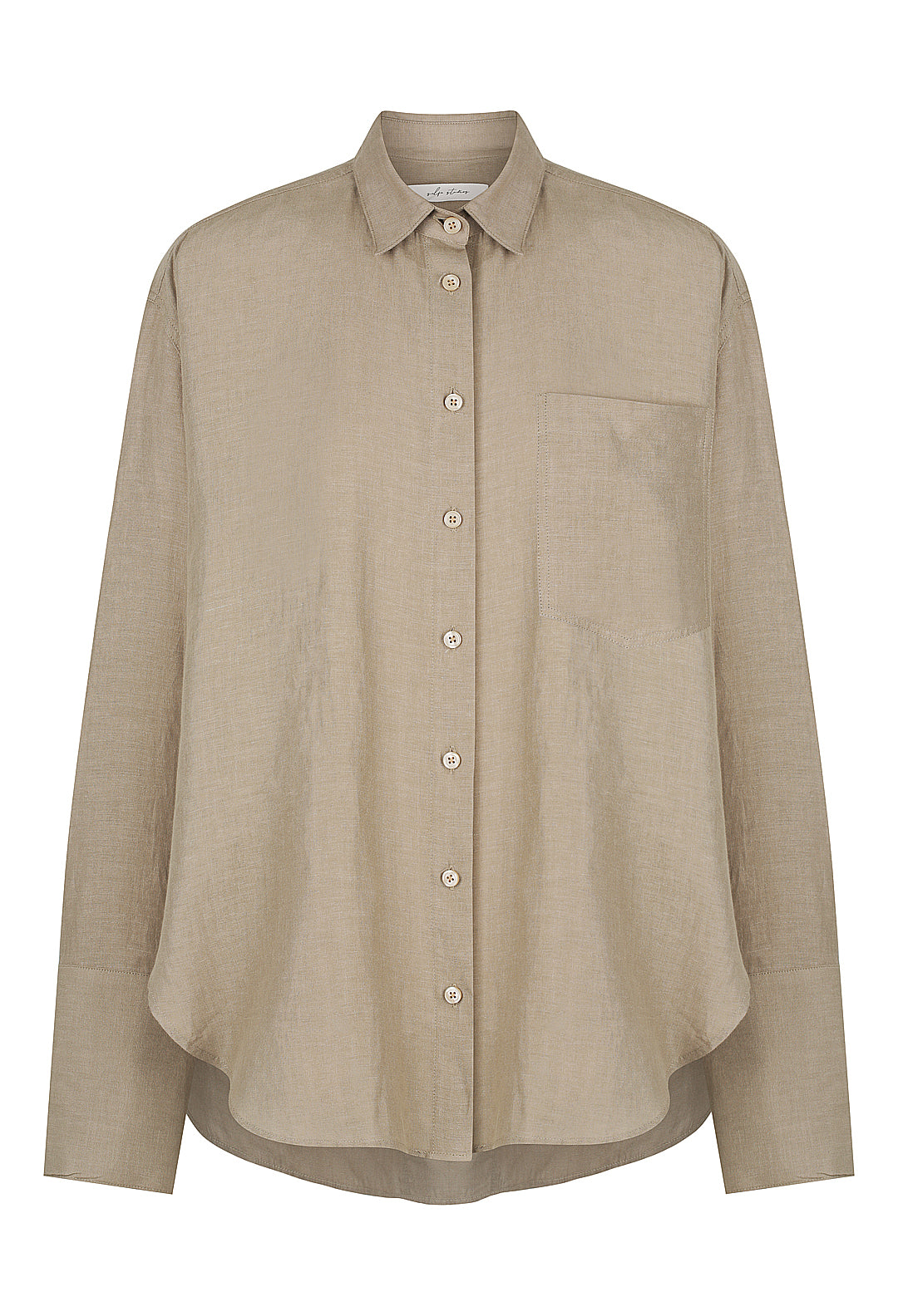 Long Sleeve Linen Pocket Shirt