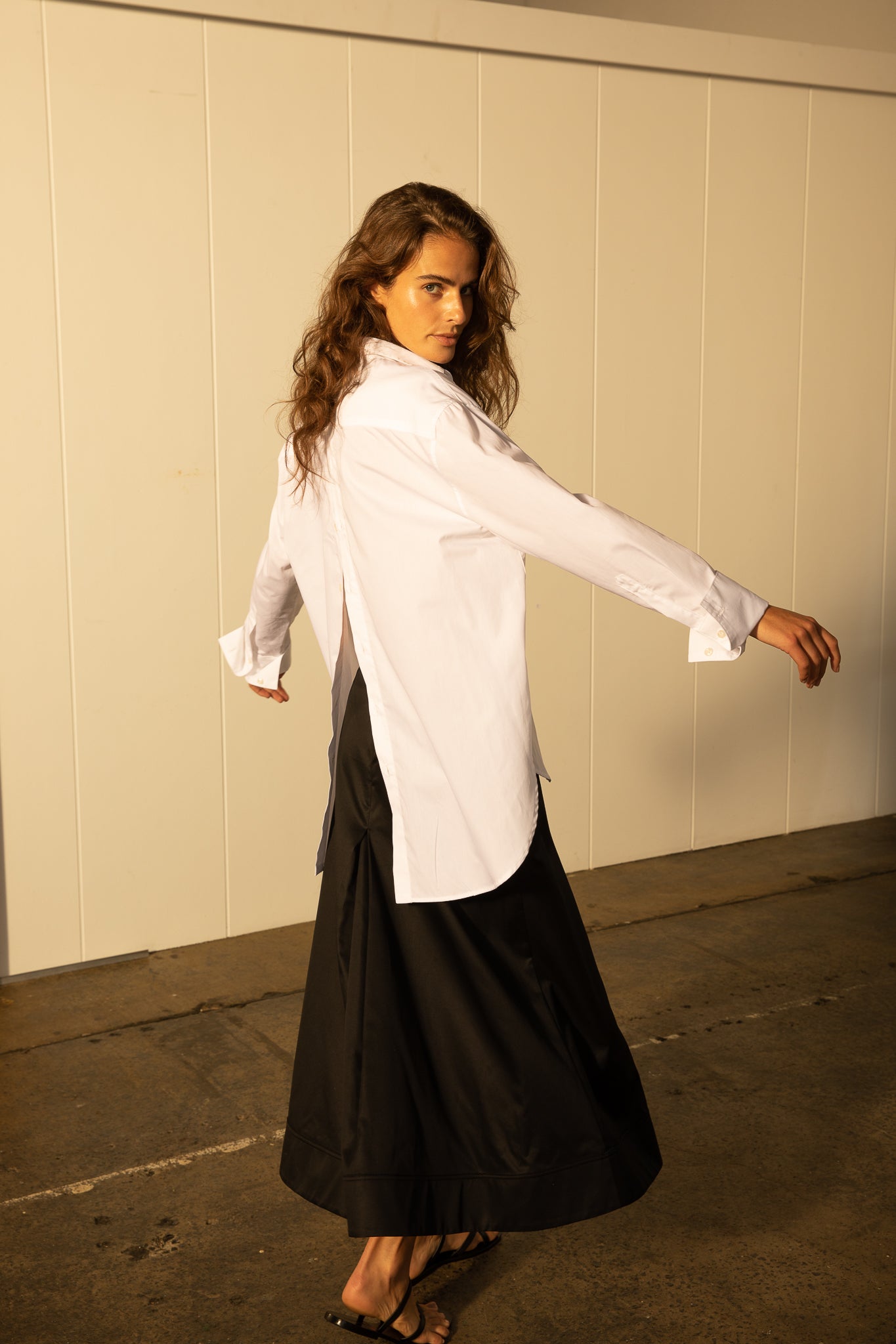 A-line pleat skirt