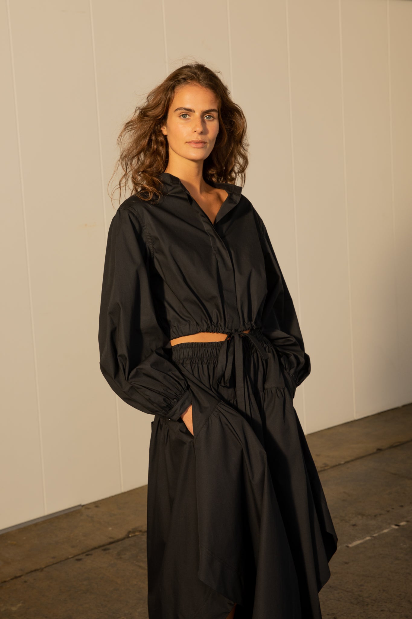 Cropped Long Sleeve Shirt