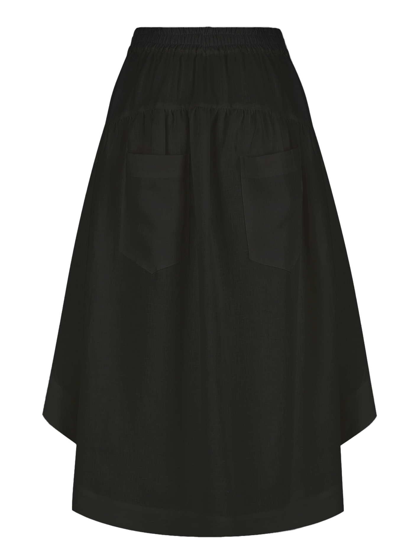 Gathered Linen Circle Skirt