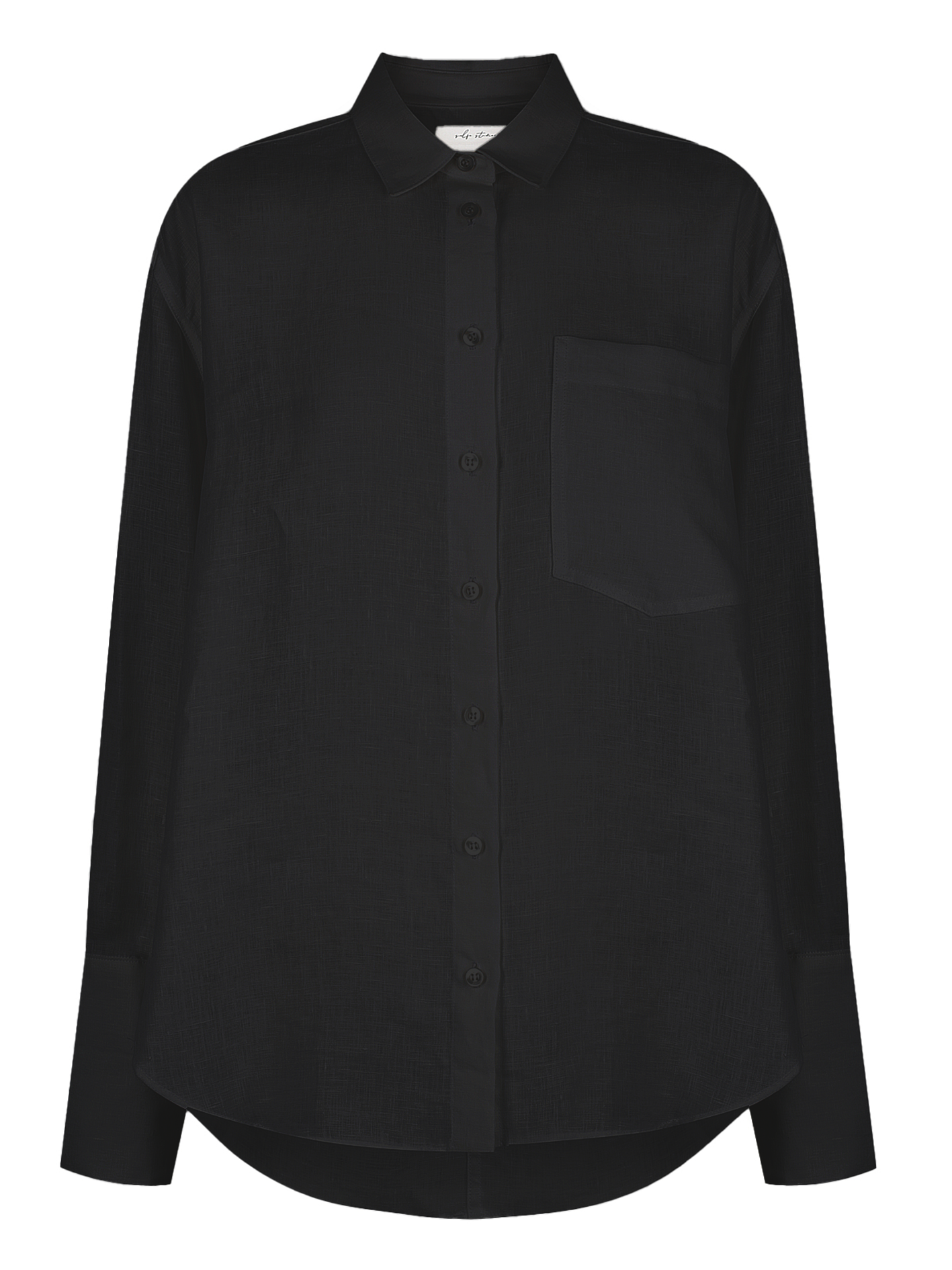 Long Sleeve Linen Pocket Shirt